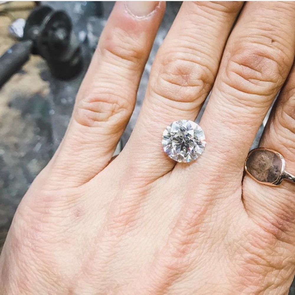 3.67Ct Round Cut Lab Diamond Silver Solitaire Ring - Picture 15 of 17